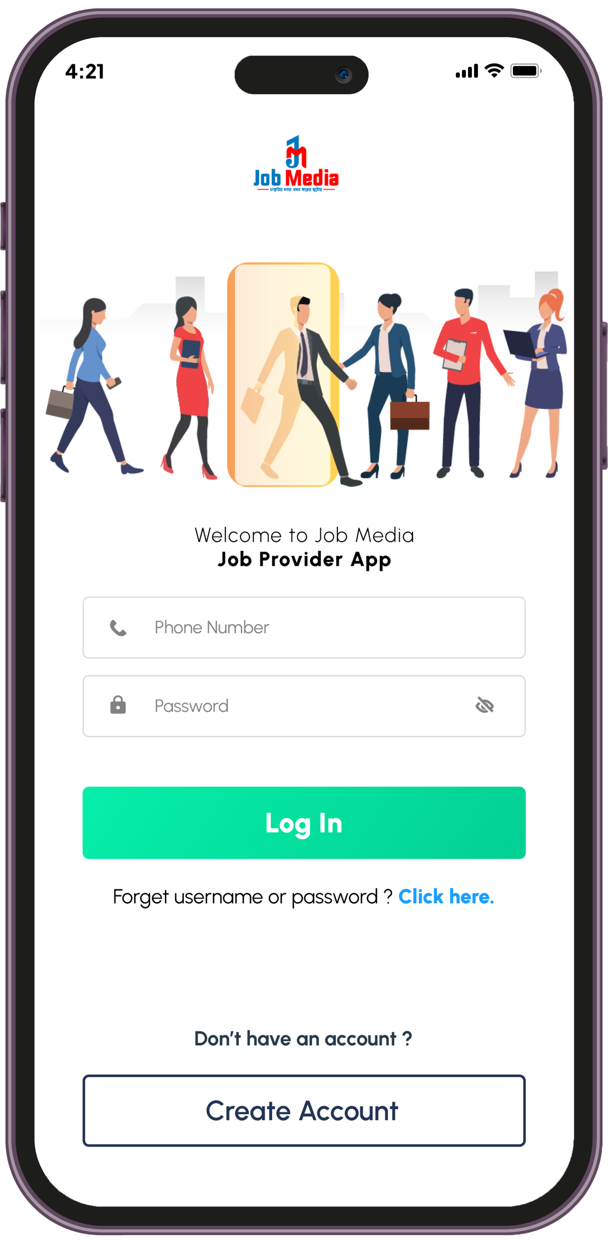 Employer App Screenshot
